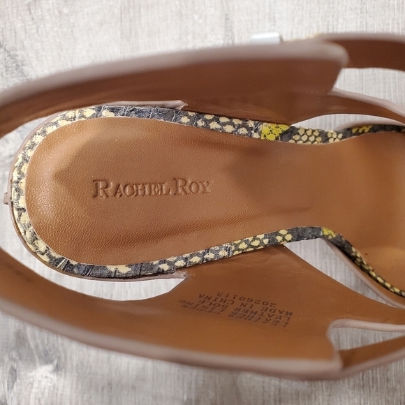 NEW Rachel Roy Devyn Snake-Print Strappy Sandal - Picture 5 of 8